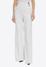 Max Mara Polonia Wide-Leg Wool Canvas Pants POLONIA 2511131031-001