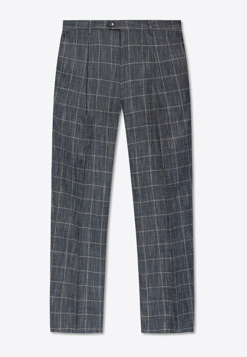 Etro Straight-Leg Checked Pants MREA0001 99TQC25-S8460