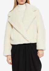 Max Mara Oggeri Cropped Teddy Bear Icon Coat OGGERI 2511081061-001