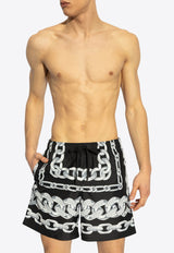 Versace Medusa Chains Swim Shorts KĄPIELOWE 1018884 1A13627-5B950