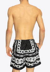 Versace Medusa Chains Swim Shorts KĄPIELOWE 1018884 1A13627-5B950