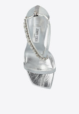 Jimmy Choo Verity 100 Crystal-Embellishment Sandals VERITY SANDAL 100 BYK-SILVER