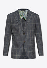 Etro Single-Breasted Blazer With Check Pattern MRCA0040 99TQC25-S8460