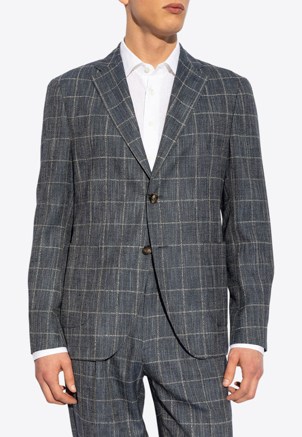 Etro Single-Breasted Blazer With Check Pattern MRCA0040 99TQC25-S8460