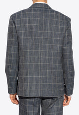 Etro Single-Breasted Blazer With Check Pattern MRCA0040 99TQC25-S8460