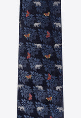 Etro Animal and Pattern-Jacquard Silk Tie MASA0001 AQ083-S9883