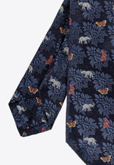 Etro Animal and Pattern-Jacquard Silk Tie MASA0001 AQ083-S9883