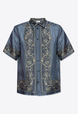 Etro Printed Short-Sleeved Silk Shirt MRIC0011 AK585-X0883