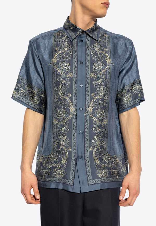 Etro Printed Short-Sleeved Silk Shirt MRIC0011 AK585-X0883