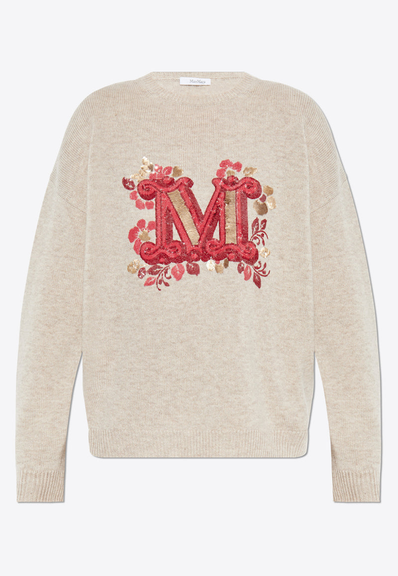 Max Mara Monogram Wool-Blend Crewneck Sweater QUOTA 2511361171-029