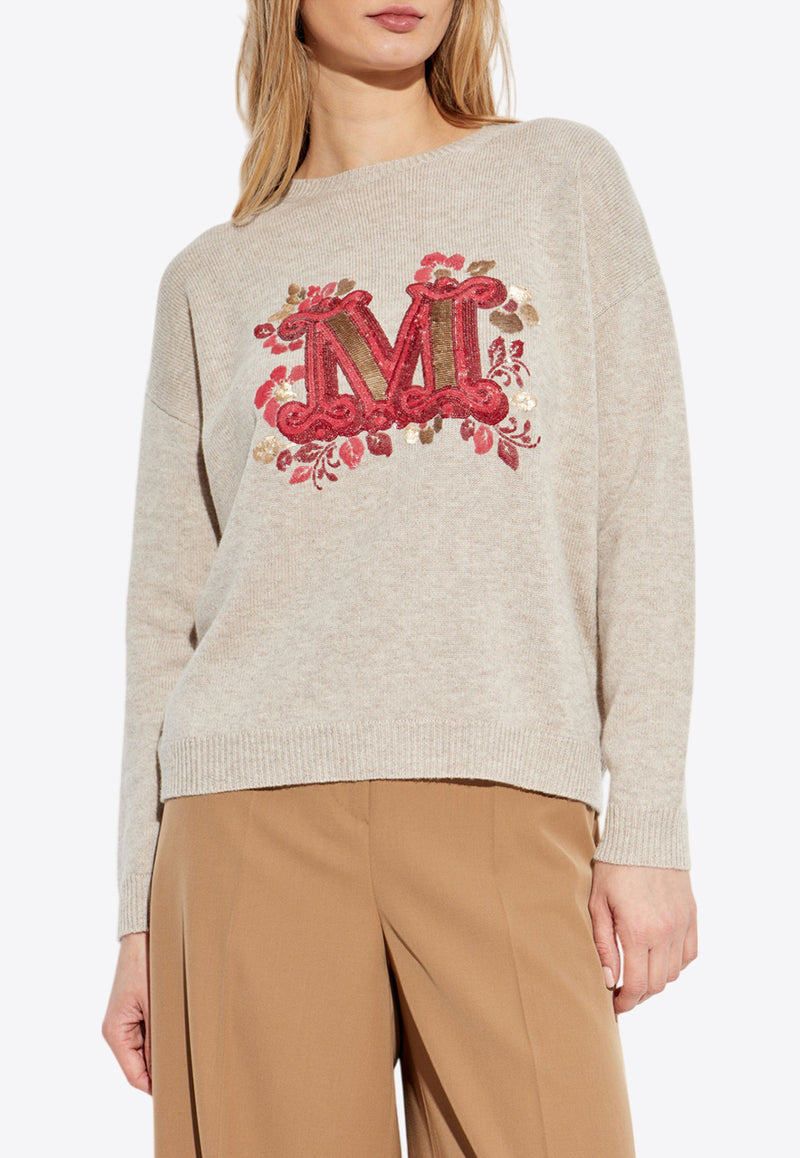 Max Mara Monogram Wool-Blend Crewneck Sweater QUOTA 2511361171-029