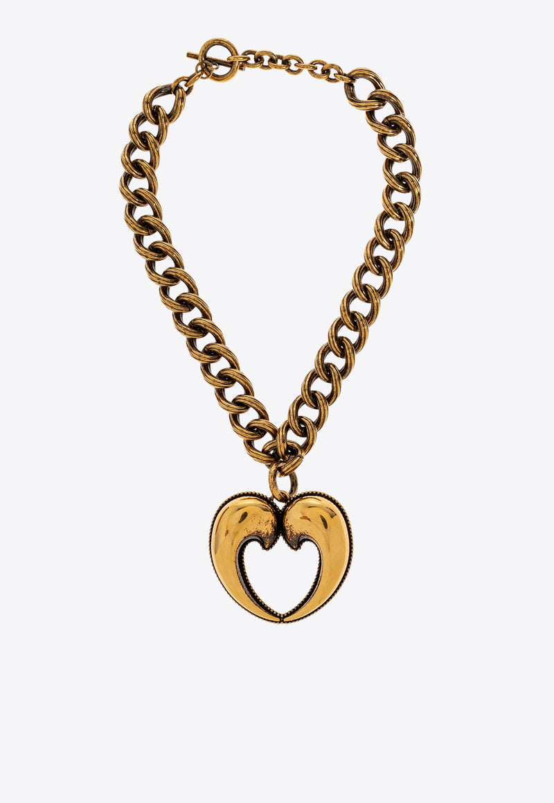 Etro Paisley Heart Chain Necklace WF5C0016 AM027-G7611