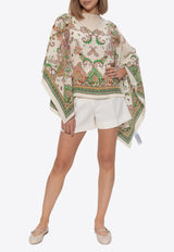 Etro Paisley Print Silk Poncho WAXA0013 AK667-X0802