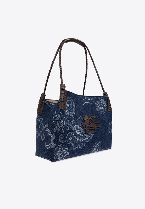 Etro Small Libra Denim Tote Bag WP1D0038 AQ113-S9090