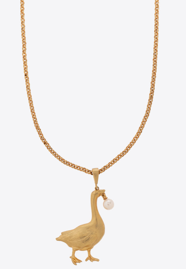 Moschino Goose-Pendant Necklace 25171 A9113 8403-1607