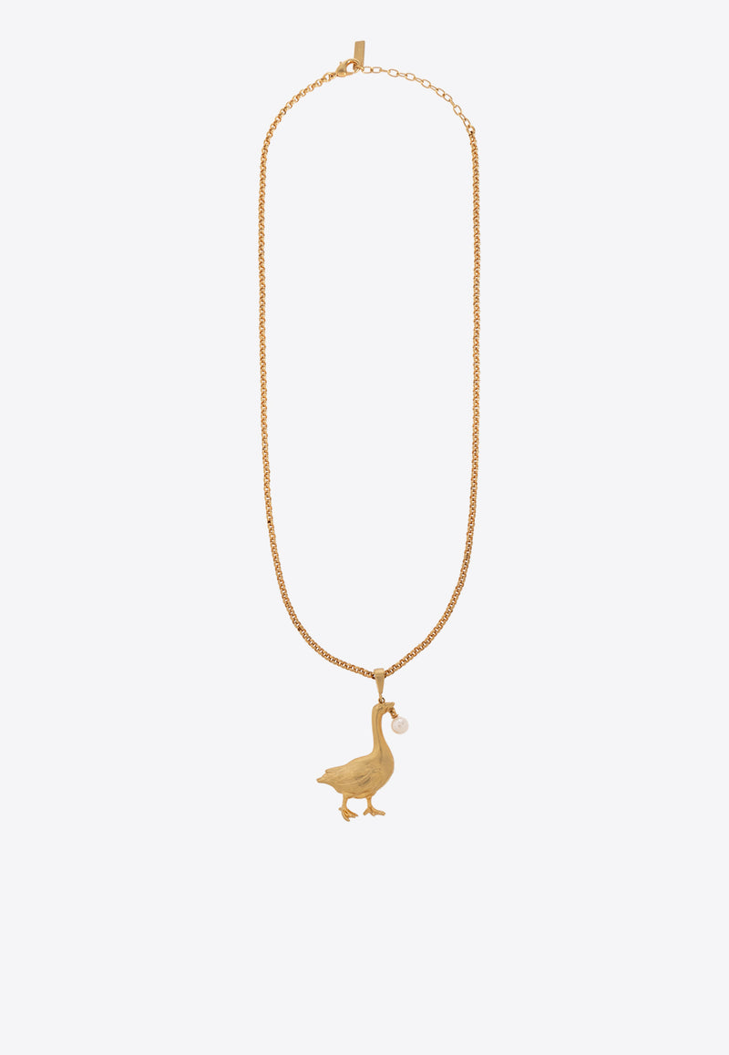 Moschino Goose-Pendant Necklace 25171 A9113 8403-1607