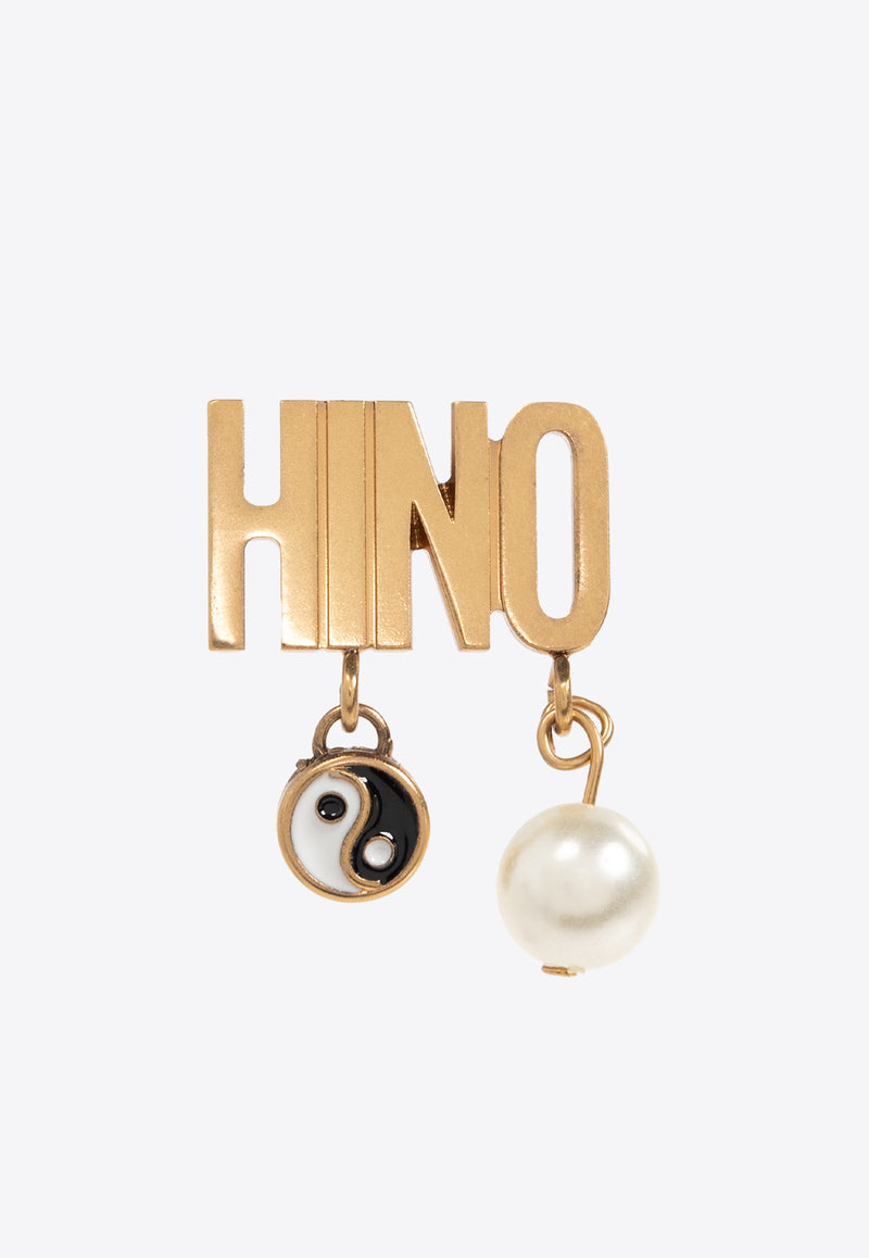 Moschino Logo Charm Earrings 25171 A9136 8408-1607