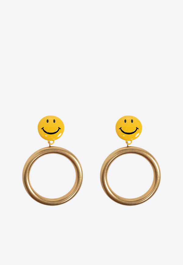 Moschino Round Smile-Motif Earrings 25171 A9137 8409-1607