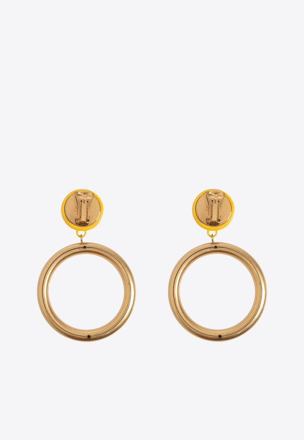 Moschino Round Smile-Motif Earrings 25171 A9137 8409-1607