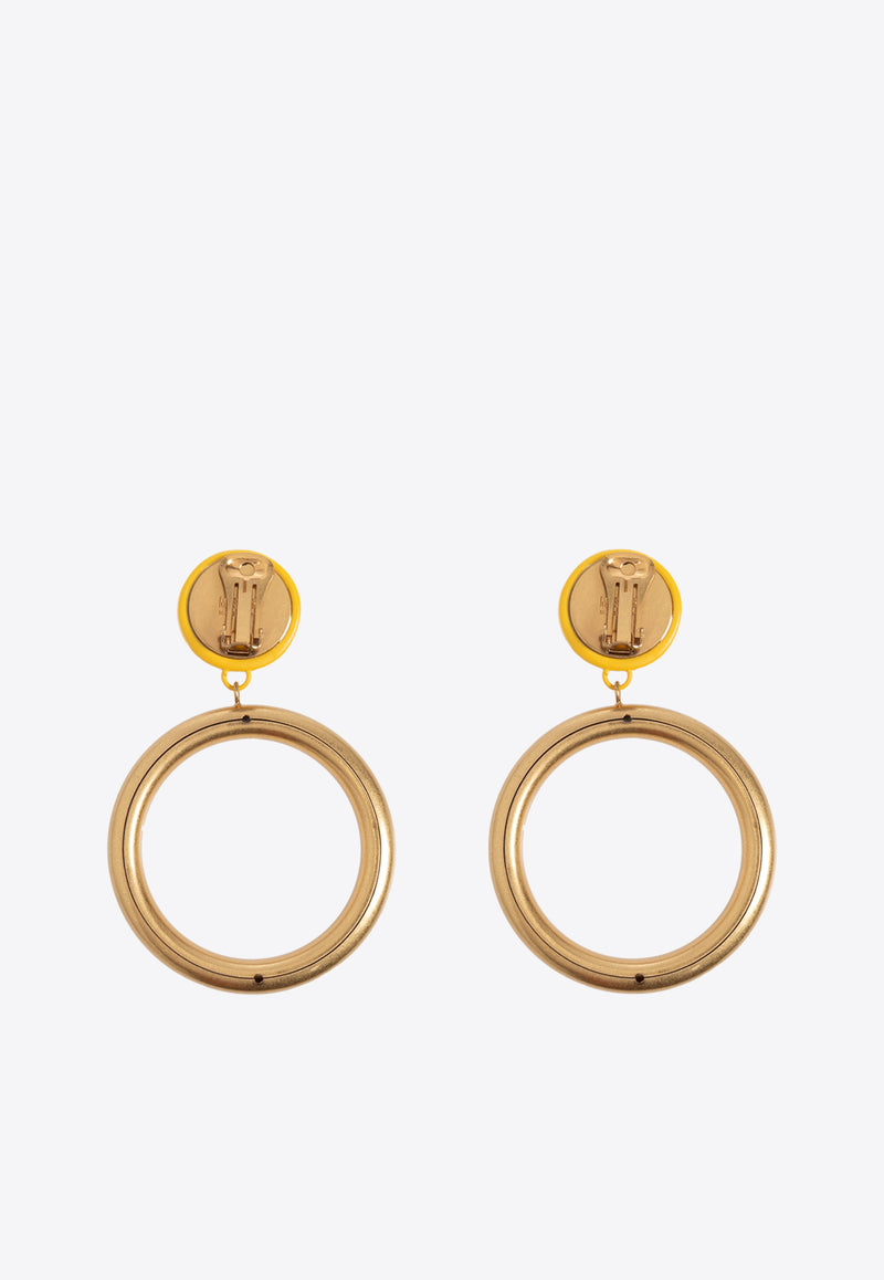 Moschino Round Smile-Motif Earrings 25171 A9137 8409-1607