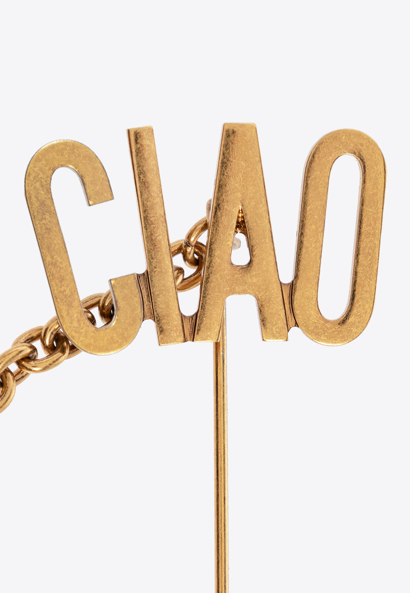 Moschino Ciao Chain-Detail Brooch 25171 A9180 8402-0607