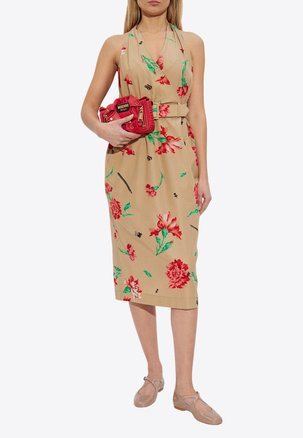 Moschino Floral-Printed Midi Dress 251E A0402 0563-1081