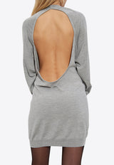 Moschino Backless Wool-Blend Dress 251E A0496 0501-0486