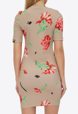 Moschino Floral-Printed Mini Dress 251E A0430 0545-1081