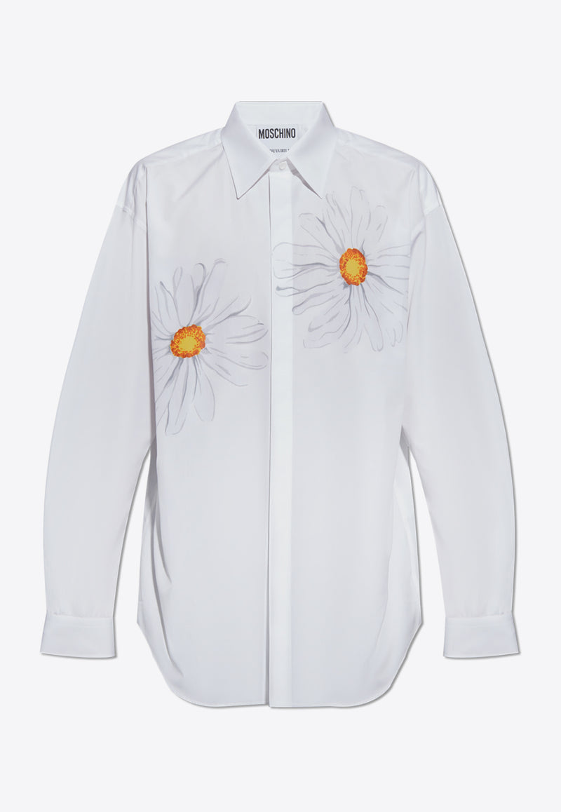 Moschino Floral-Embroidered Buttoned Shirt 251ZZ A0220 0235-1001