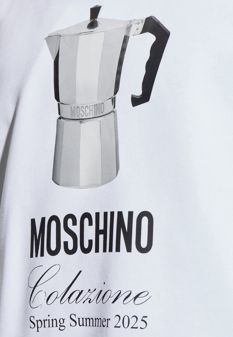 Moschino Logo-Printed Crewneck Sweatshirt 251ZZ A1706 0228-1001