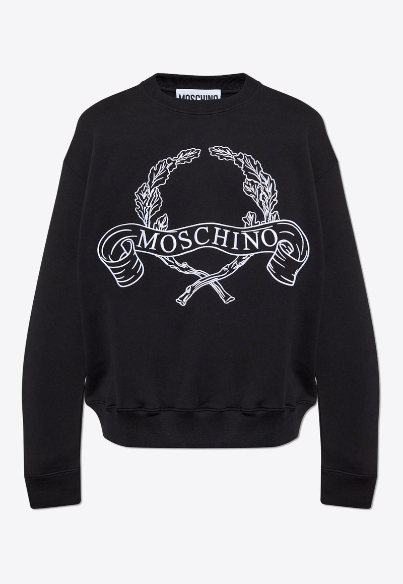 Moschino Logo-Printed Crewneck Sweatshirt 251ZZ A1705 0228-1555