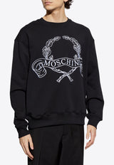 Moschino Logo-Printed Crewneck Sweatshirt 251ZZ A1705 0228-1555