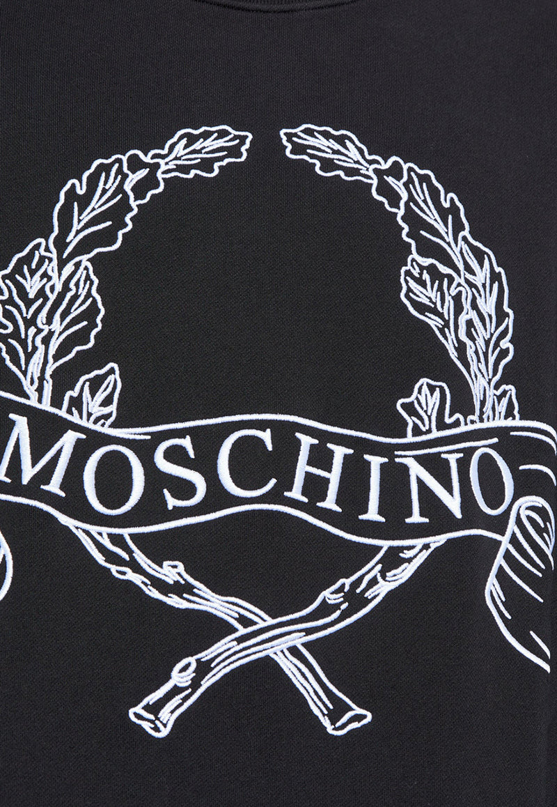 Moschino Logo-Printed Crewneck Sweatshirt 251ZZ A1705 0228-1555