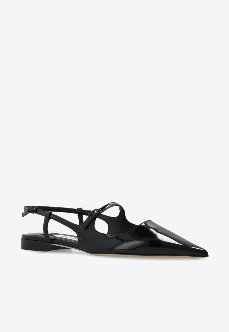 Jimmy Choo Didi Leather Ballet Flats DIDI FLAT PAT-BLACK