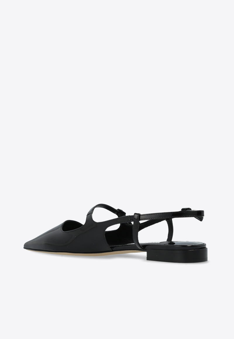 Jimmy Choo Didi Leather Ballet Flats DIDI FLAT PAT-BLACK