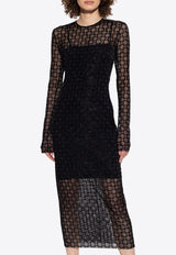 Givenchy Sheer Midi Dress BW225 620H0-008