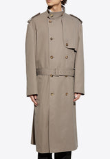 Moschino Double-Breasted Trench Coat 251ZZ V0605 0213-0082