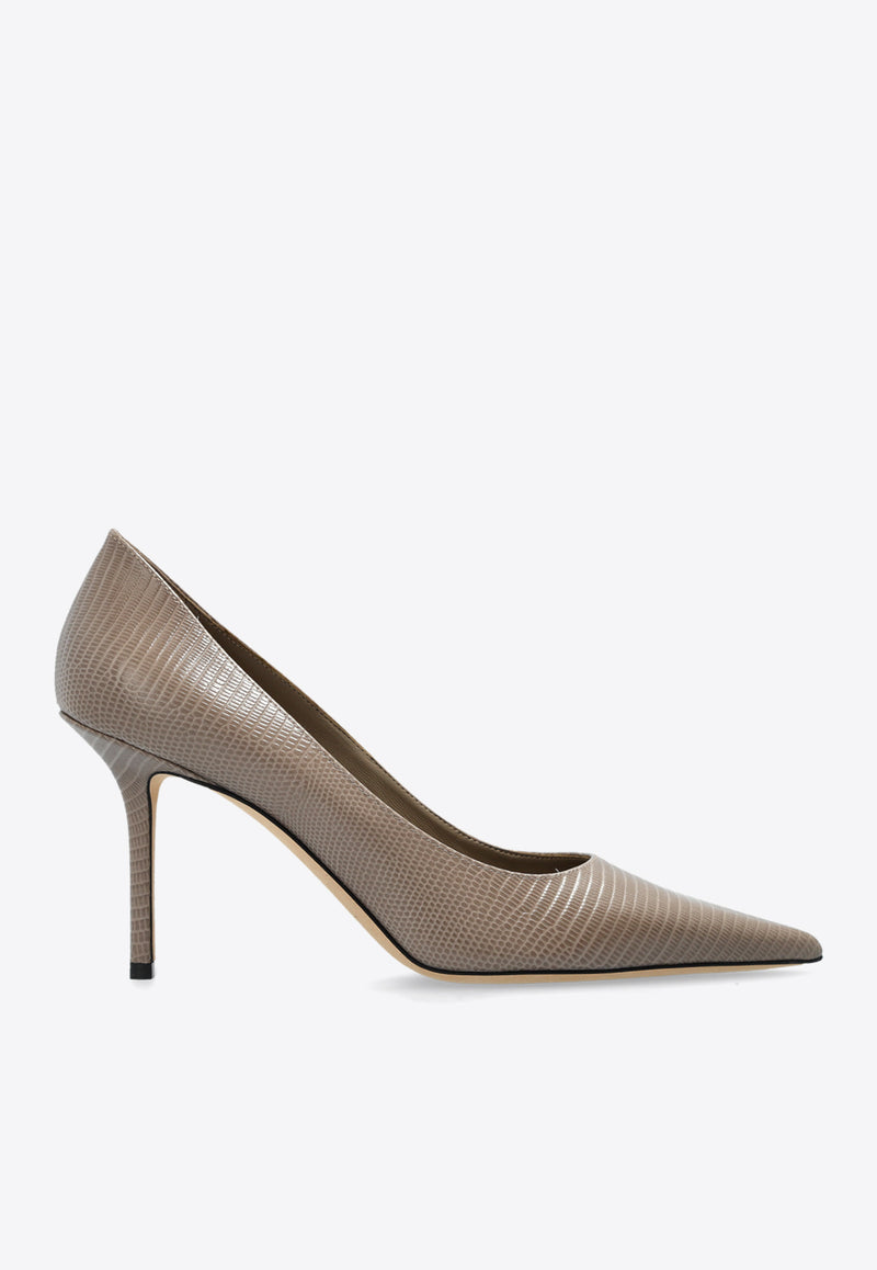 Jimmy Choo Love 85 Leather Pumps LOVE 85 CWN-TAUPE