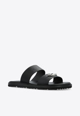 Jimmy Choo Raiden Leather Slides RAIDEN SANDAL M OZN-BLACK