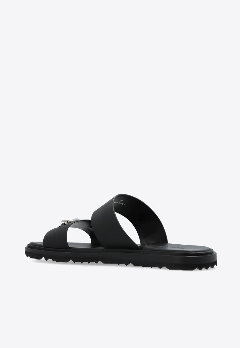 Jimmy Choo Raiden Leather Slides RAIDEN SANDAL M OZN-BLACK