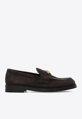 Jimmy Choo Maddie Type Leather Loafers MADDIE DIAMOND UUE-COFFEE