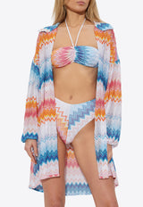 Missoni Oversized Zigzag Lamé Beach Shirt MC24SK00 BR00ZY-SM9MW