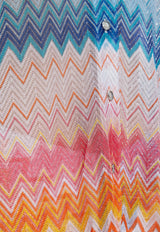 Missoni Oversized Zigzag Lamé Beach Shirt MC24SK00 BR00ZY-SM9MW