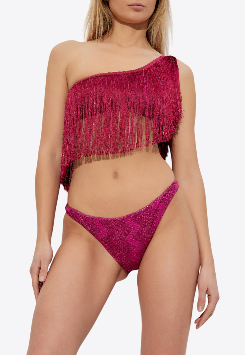 Missoni One-Shoulder Fringed Bikini MS25SP07 BR00ZX-S5074