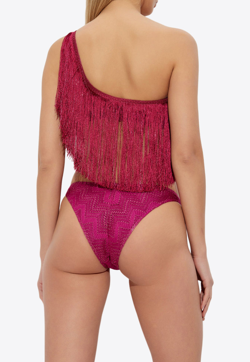 Missoni One-Shoulder Fringed Bikini MS25SP07 BR00ZX-S5074