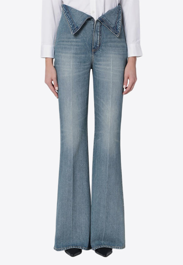 Alexander McQueen Washed Flared Jeans Blue 813252QMACV/Q_ALEXQ-4315