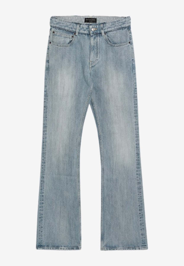 Balenciaga Washed Straight-Leg Jeans Blue 814225TRW59/Q_BALEN-2540