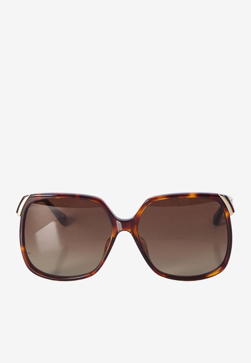 Chloé Aly Square Sunglasses Brown CH0286S--002