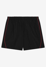 Balenciaga Logo Lettering Track Shorts Black 814568TRO32/Q_BALEN-1000