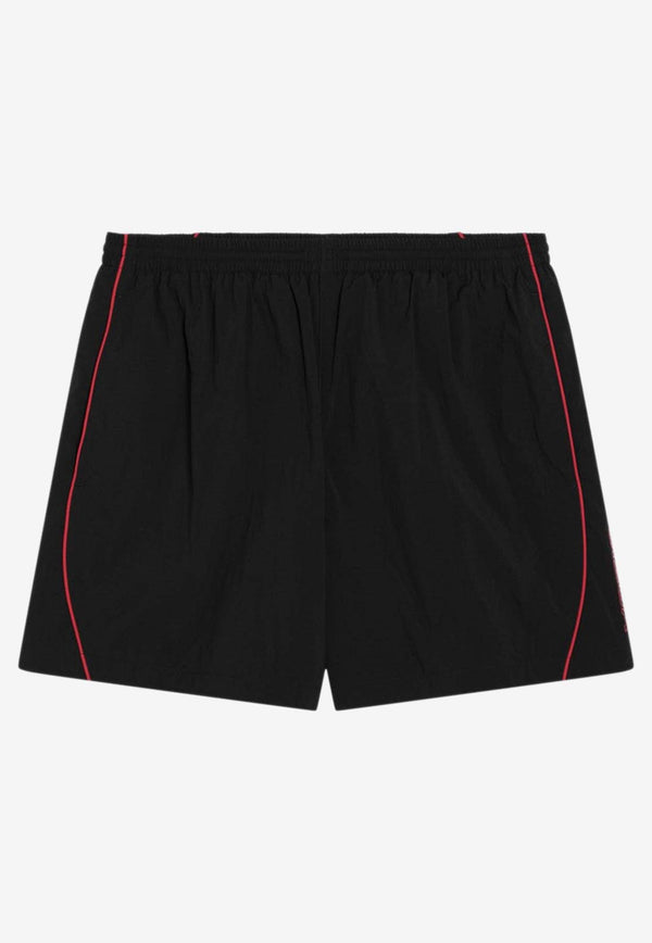 Balenciaga Logo Lettering Track Shorts Black 814568TRO32/Q_BALEN-1000